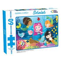 Quebra Cabeça Sereia Cartonado Colorido 60 Peças Ref.791663 Pais & Filhos