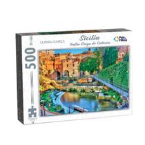 Quebra Cabeça Sicília Teatro Grego de Catânia 500 Peças +7 Anos Pais e Filhos