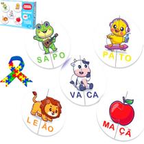 Quebra Cabeça Silabas 60 Peças Brinquedo Educativo Infantil