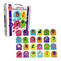 Quebra-Cabeça Sílabas Dos Bichos Madeira 2297 Brincadeira