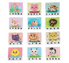 Quebra-cabeça Soletrando Animais