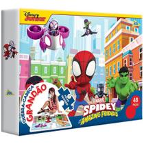 Quebra cabeca spidey grandao 48 pecas marvel toyster