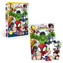Quebra cabeça spidey vingadores 28 peças infantil educativo hasbro