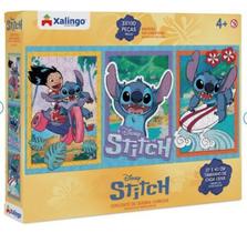Quebra-cabeça stitch 3 cenas 300 peças xalingo