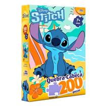Quebra-Cabeça Stitch Coleção Disney 200 Peças Para Montar Em Família Montessori
