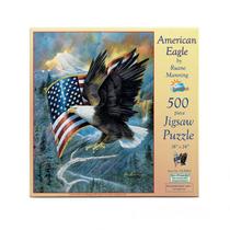 Quebra-cabeça SunsOut American Eagle 500 peças Ruane Manning Quebra-cabeça SunsOut American Eagle 500 peças Ruane Manning