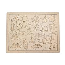 Quebra cabeça SuperWood Viagem Brinquedos Educativos 7 anos MDF Puzi Puzzle Desafio Raciocínio Lógico