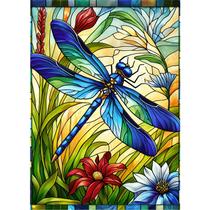 Quebra-cabeça Sutinban Stinban Stained Glass Dragonfly 500 peças