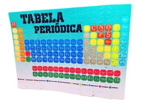 Quebra-cabeça Tabela Periódica 120 peças MDF 32,2x21,6cm