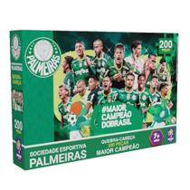 Quebra-Cabeça Time Palmeiras Maior Campeão 200 Peças - Mimo