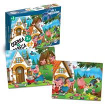 Quebra-cabeça Toia Brinquedos Os Três Porquinhos 24 peças - 32-BRINQUEDOS TOIA