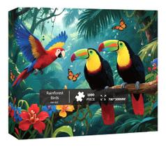 Quebra-cabeça Tomzio Pássaros da Floresta Tropical 1000 Peças 70x50 cm Quebra-cabeça Tomzio Pássaros da Floresta Tropical 1000 Peças 70x50 cm
