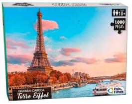 Quebra Cabeça Torre Eiffel 1000 Peças Paris Paisagem França