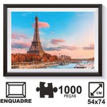 Quebra Cabeça Torre Eiffel Grande 1000 Peças Interativo 54X74cm
