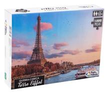 Quebra Cabeça Torre Eiffel Paris 1000 Peças Família Amigos
