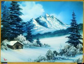 Quebra-cabeça Toynk Bob Ross Um dia de inverno perfeito 1000 peças Quebra-cabeça Toynk Bob Ross Um dia de inverno perfeito 1000 peças