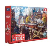 Quebra-Cabeça Trem Pela Cidade - 1000 Peças - Toyster