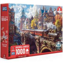 Quebra cabeca trem pela cidade 1000 pecas toyster Quebra cabeca trem pela cidade 1000 pecas toyster