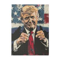 Quebra-cabeça Trump 500 peças para adultos e crianças com pôster Quebra-cabeça Trump 500 peças para adultos e crianças com pôster