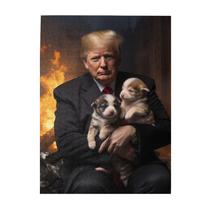 Quebra-cabeça Trump Holding Dog 500 peças para adultos e crianças Quebra-cabeça Trump Holding Dog 500 peças para adultos e crianças