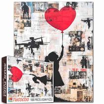 Quebra-cabeça Tucocoo Banksy Girl 1000 peças 70x50 cm