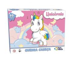 Quebra Cabeça Unicórnio 60 Peças - Pais E Filhos 0997