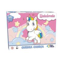 Quebra Cabeça Unicórnio 60 Peças Puzzle Infantil Educativo Para Crianças +4 Anos