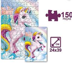 Quebra Cabeça Unicórnio Rainbow - Infantil Com 150 Peças