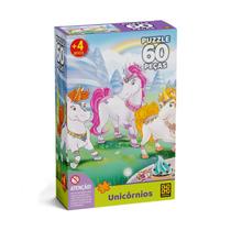 Quebra-cabeça unicórnios 60 peças - Grow