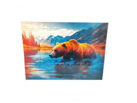 Quebra-Cabeça Urso Caçador 150 Peças em MDF 39,5x29,8 cm