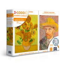 Quebra Cabeça Van Gogh Retrato e Girassóis 2000 Peças - Toyster