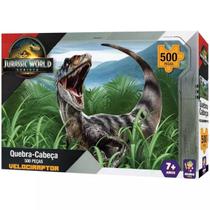 Quebra Cabeça Velociraptor Jurassic World Dinossauro 500 Pçs