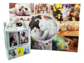 Quebra-Cabeça Vida de Gato 300 peças - MDF Madeira