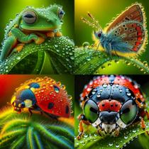 Quebra-cabeça Wild Life Dew de 1000 peças Bgraamiens 61x61 cm Quebra-cabeça Wild Life Dew de 1000 peças Bgraamiens 61x61 cm