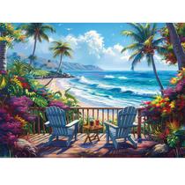 Quebra-cabeça WSCXSC 500 peças Decoração à beira-mar 52 x 38 cm