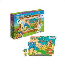 Quebra-Cabeça Xalingo de Encaixe Frações Fofossauros 21 Peças - 54487