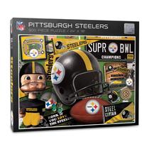 Quebra-cabeça YouTheFan NFL Pittsburgh Steelers Retro 500 peças