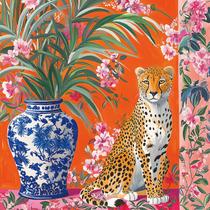 Quebra-cabeça Zone Cheetah com vaso azul 500 peças Quebra-cabeça Zone Cheetah com vaso azul 500 peças