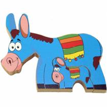 Quebra Cabeça Zoo Filhotes - Burro - Maninho Artesanatos Quebra Cabeça Zoo Filhotes - Burro - Maninho Artesanatos