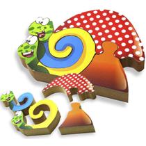 Quebra Cabeça Zoo Filhotes Caracol - Maninho Artesanatos Quebra Cabeça Zoo Filhotes Caracol - Maninho Artesanatos