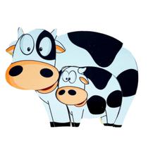 Quebra Cabeça Zoo Kids Mini Vaca Brinquedo em MDF