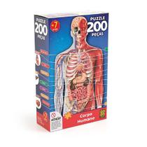 Quebra-cabeças 200 Peças Corpo Humano - Grow