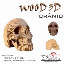 Quebra cabeças 3D Cabeça Enfeite CRANIO Busto MDF 3mm NATURAL - Darama Quebra cabeças 3D Cabeça Enfeite CRANIO Busto MDF 3mm NATURAL - Darama
