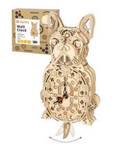Quebra-cabeças 3D de madeira JigToy Mechanical Bulldog Clock Christmas Quebra-cabeças 3D de madeira JigToy Mechanical Bulldog Clock Christmas