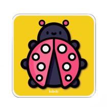 Quebra-Cabeças 4 Partes Joaninha Brinquedo Infantil