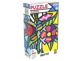 Quebra-cabeças 500 Peças Paisagem - Puzzles Adultos Flower Romero Britto Grow
