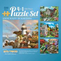 Quebra-cabeças Bits and Pieces 500 peças x4 Serene Beauty Quebra-cabeças Bits and Pieces 500 peças x4 Serene Beauty