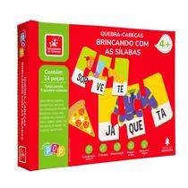 Quebra-cabeças brincando com as sílabas - brincadeira de criança