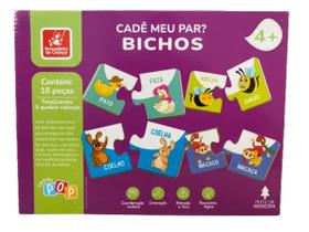 Quebra-cabeças cadê meu par bichos - a casa