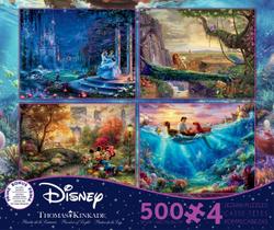 Quebra-cabeças Ceaco 4 em 1 Thomas Kinkade Disney 500 peças